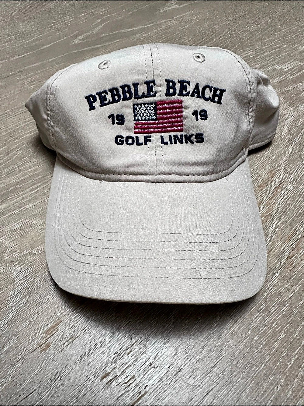 AHEAD Performance Pebble Beach Golf Links Hat White & Black